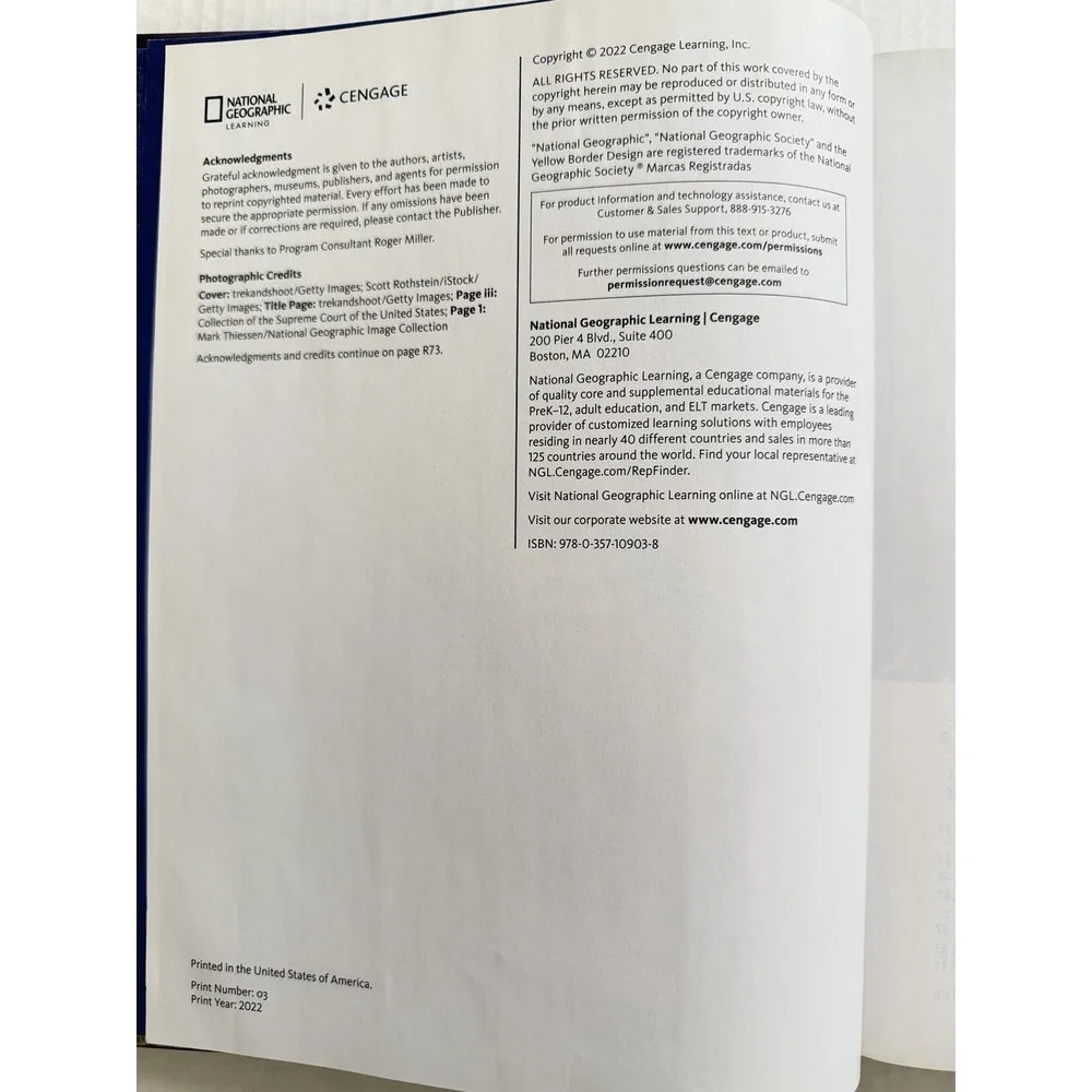 American Government Cengage 2022 Hardcover ISBN 9780357109038